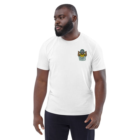 WheelyWorld - Herren-T-Shirt aus Bio-Baumwolle mit Stick und Druck