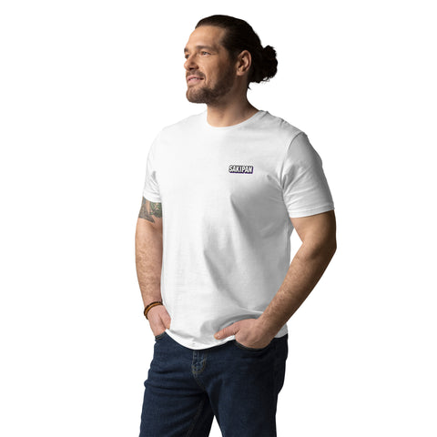 sakipan - Unisex-T-Shirt aus Bio-Baumwolle mit beidseitigem Druck