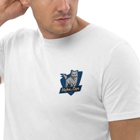 Alpha_Opa - Herren-T-Shirt aus Bio-Baumwolle mit Stick