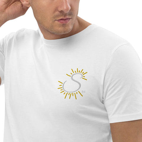 Sunshine_girl1 - Herren-T-Shirt aus Bio-Baumwolle mit Stick