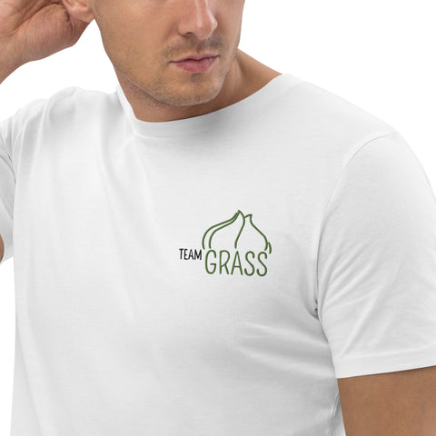 For Gamers - Herren-Team-Grass-T-Shirt aus Bio-Baumwolle mit Stick