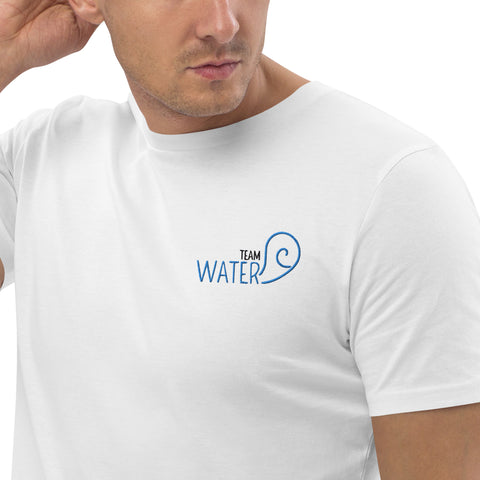 For Gamers - Herren-Team-Water-T-Shirt aus Bio-Baumwolle mit Stick