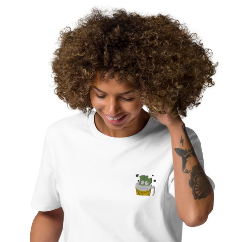Lauchgirl - Unisex-T-Shirt aus Bio-Baumwolle mit Stick