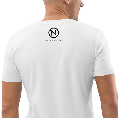 naekknok - Unisex-T-Shirt aus Bio-Baumwolle mit Stick und Druck