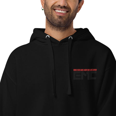Twitcherlab/DJ-EMC - Premium-Hoodie mit schwarzem Stick und Druck