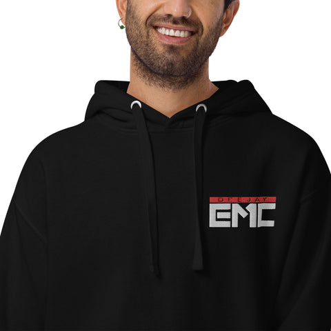 Twitcherlab/DJ-EMC - Premium-Hoodie mit weißem Stick und Außenetikett