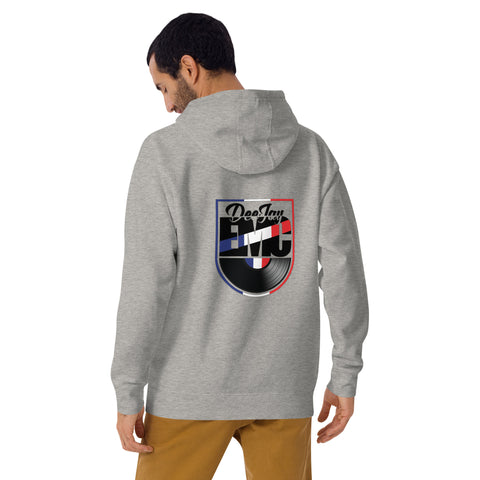 Twitcherlab/DJ-EMC - Premium-Hoodie mit schwarzem Stick und Druck