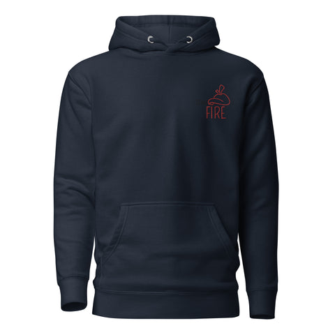 For Gamers - Team-Fire-Unisex-Premium-Hoodie mit Stick