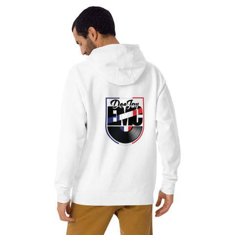 Twitcherlab/DJ-EMC - Premium-Hoodie mit schwarzem Stick und Druck