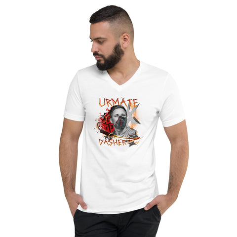 urmatedasher - Herren-T-Shirt mit V-Ausschnitt und Druck