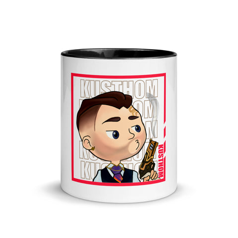 KUSTHOM - Weiße Tasse mit gefärbter Innenseite