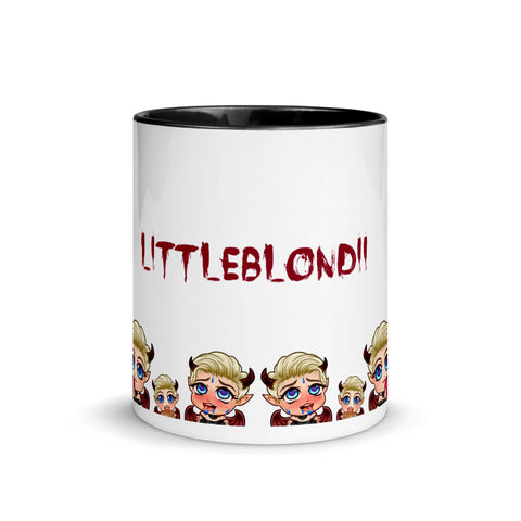 LittleBlondii - Weiße Tasse mit gefärbter Innenseite