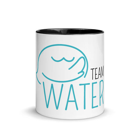 LuiTheDinosaur - Weiße Tasse mit gefärbter Innenseite und Druck