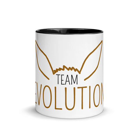 LuiTheDinosaur - Weiße Tasse mit gefärbter Innenseite und Druck