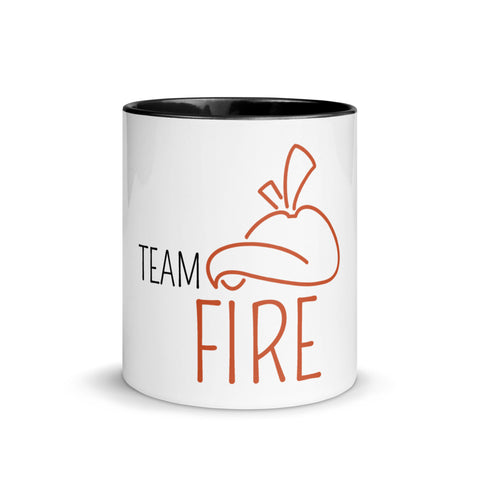 For Gamers - Team-Fire-Tasse mit gefärbter Innenseite