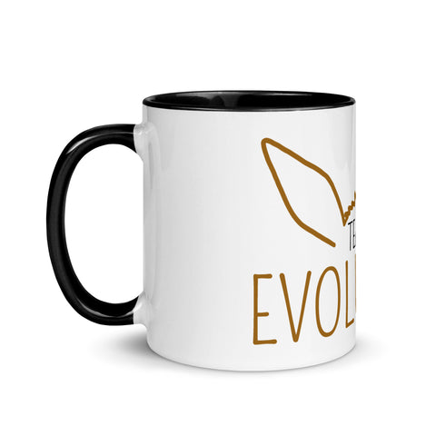 LuiTheDinosaur - Weiße Tasse mit gefärbter Innenseite und Druck
