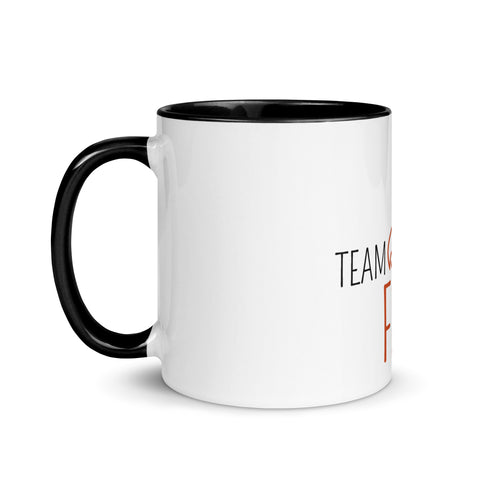 For Gamers - Team-Fire-Tasse mit gefärbter Innenseite