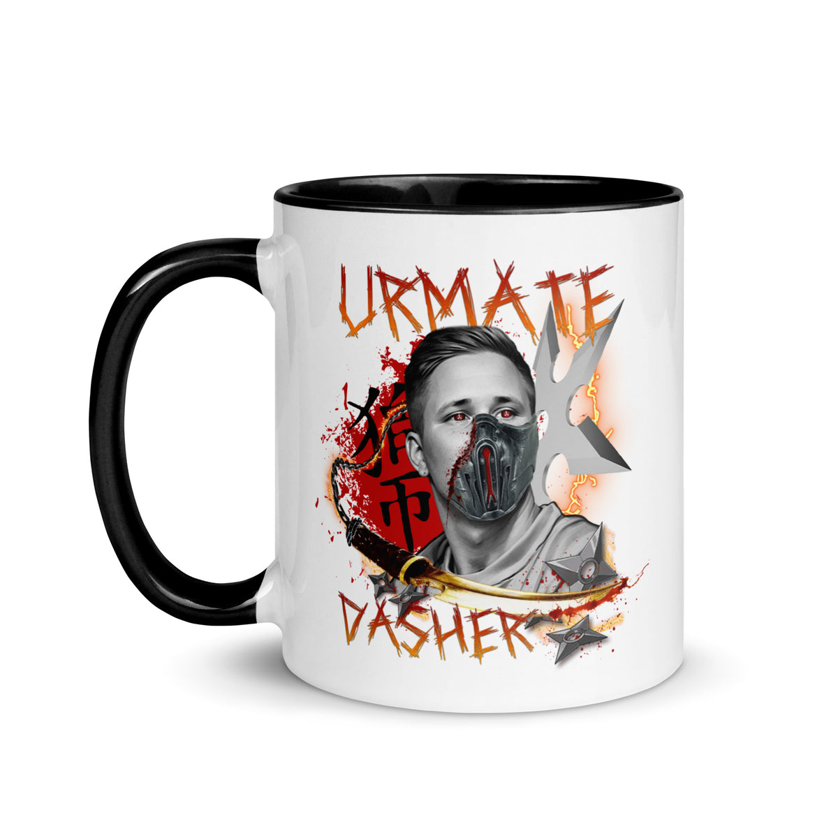 urmatedasher - Weiße Tasse mit gefärbter Innenseite