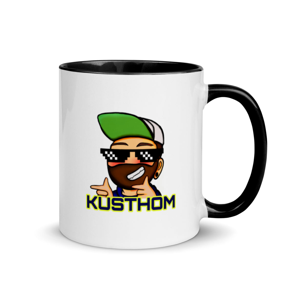 KUSTHOM - Weiße Tasse mit gefärbter Innenseite