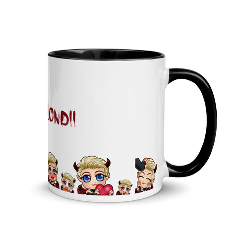LittleBlondii - Weiße Tasse mit gefärbter Innenseite