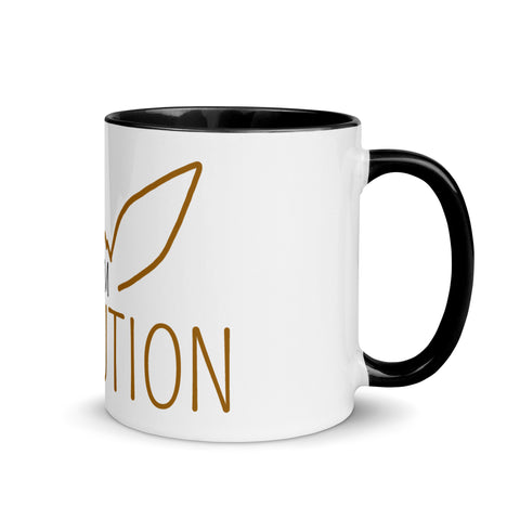 LuiTheDinosaur - Weiße Tasse mit gefärbter Innenseite und Druck