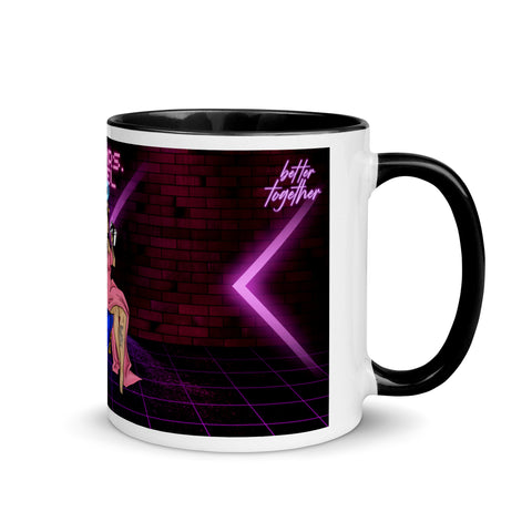 MrAndMrsLvlUp - Weiße Tasse mit gefärbter Innenseite