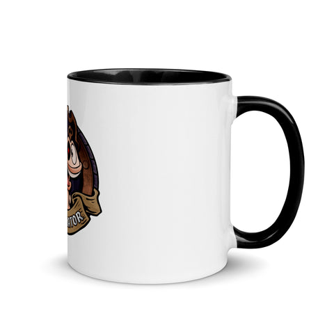 Lachsinator - Weiße Tasse mit gefärbter Innenseite
