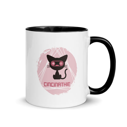 CinciNathie - Weiße Tasse mit gefärbter Innenseite