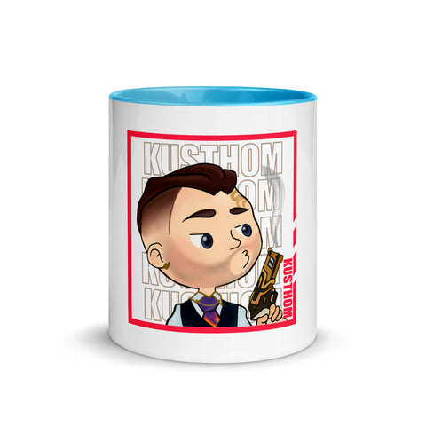 KUSTHOM - Weiße Tasse mit gefärbter Innenseite