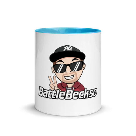 BattleBeckso - Weiße Tasse mit gefärbter Innenseite