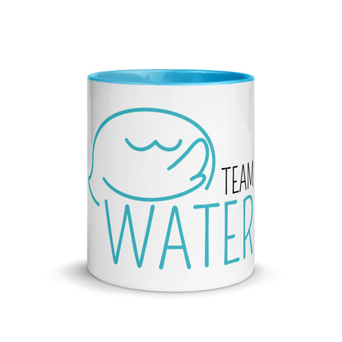 LuiTheDinosaur - Weiße Tasse mit gefärbter Innenseite und Druck