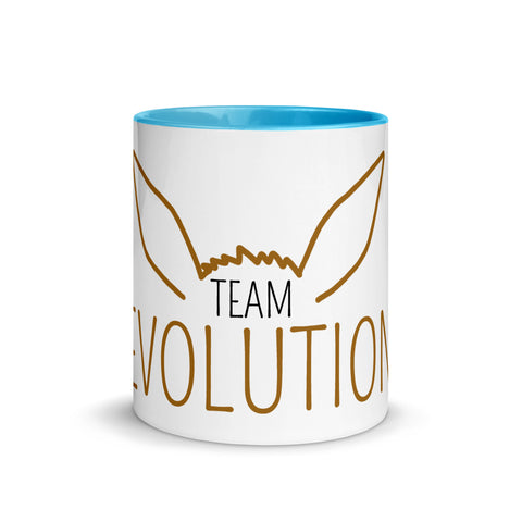 LuiTheDinosaur - Weiße Tasse mit gefärbter Innenseite und Druck