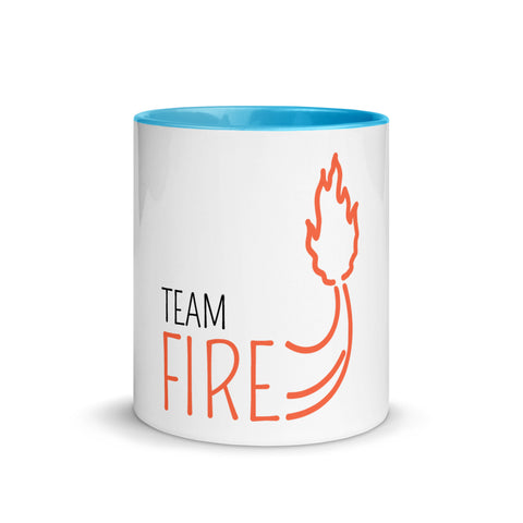 LuiTheDinosaur - Weiße Tasse mit gefärbter Innenseite und Druck
