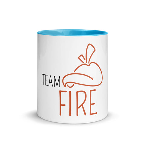 For Gamers - Team-Fire-Tasse mit gefärbter Innenseite