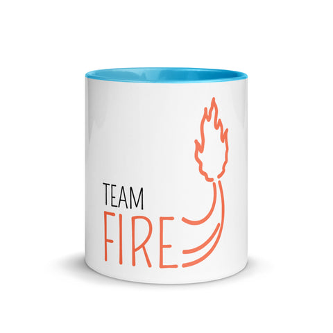 For Gamers - Team-Fire-Tasse mit gefärbter Innenseite