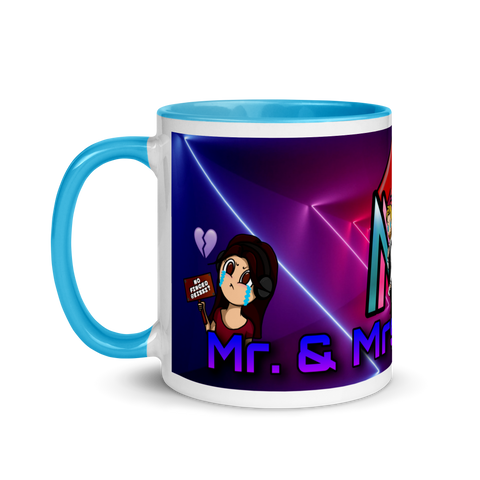 MrAndMrsLVLUp - Weiße Tasse mit gefärbter Innenseite