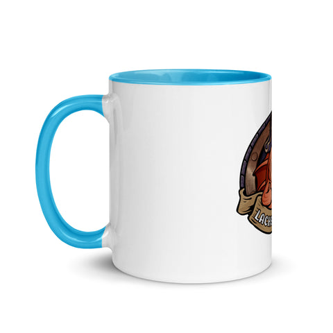 Lachsinator - Weiße Tasse mit gefärbter Innenseite