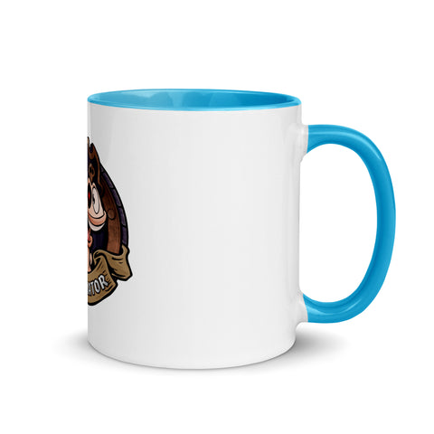 Lachsinator - Weiße Tasse mit gefärbter Innenseite