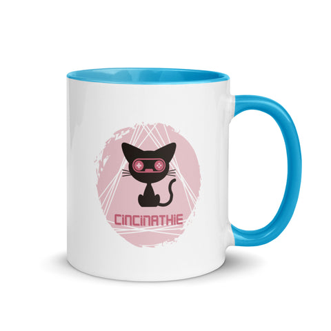 CinciNathie - Weiße Tasse mit gefärbter Innenseite