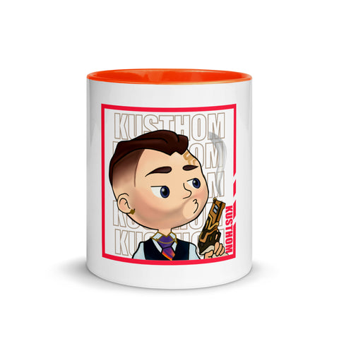 KUSTHOM - Weiße Tasse mit gefärbter Innenseite