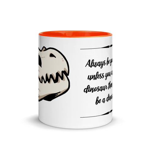 LuiTheDinosaur - Weiße Tasse mit gefärbter Innenseite