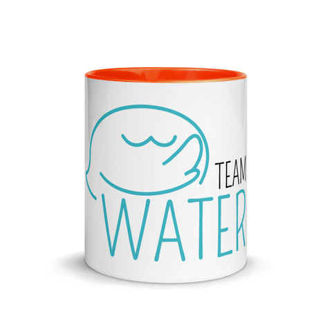 LuiTheDinosaur - Weiße Tasse mit gefärbter Innenseite und Druck