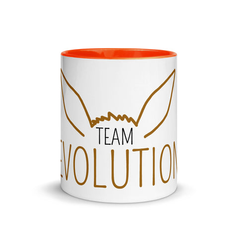 LuiTheDinosaur - Weiße Tasse mit gefärbter Innenseite und Druck