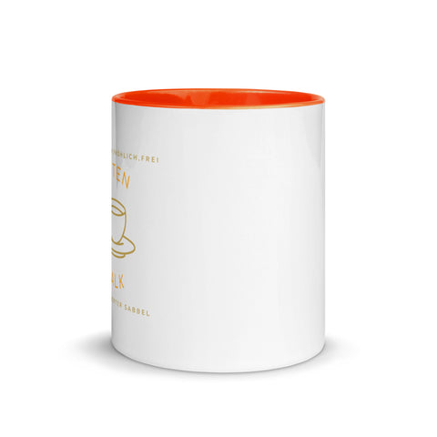 Lautschmer - Weiße Tasse mit gefärbter Innenseite und Druck