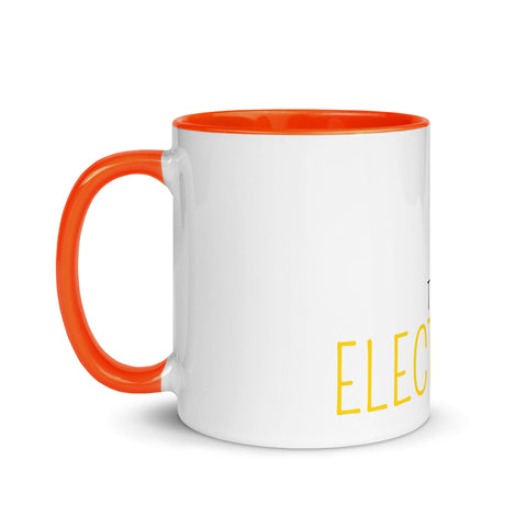 LuiTheDinosaur - Weiße Tasse mit gefärbter Innenseite und Druck