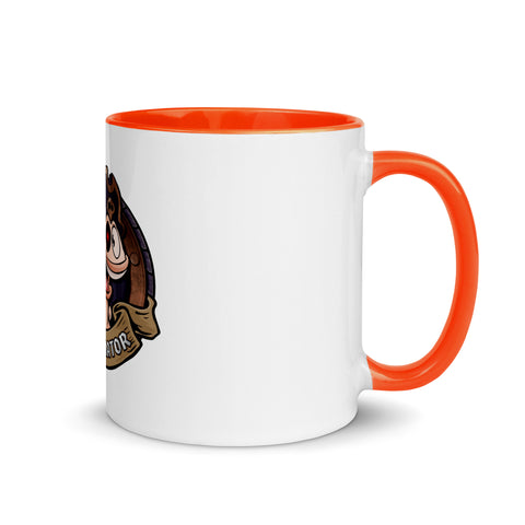 Lachsinator - Weiße Tasse mit gefärbter Innenseite