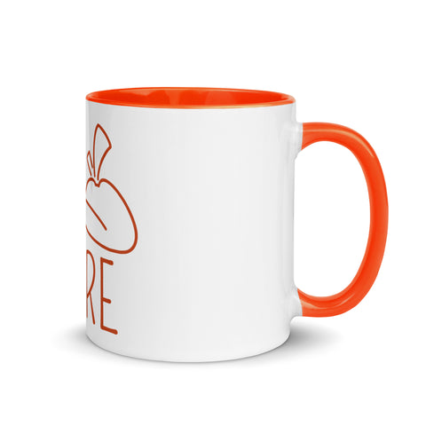 For Gamers - Team-Fire-Tasse mit gefärbter Innenseite