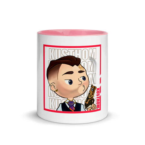 KUSTHOM - Weiße Tasse mit gefärbter Innenseite