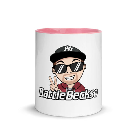 BattleBeckso - Weiße Tasse mit gefärbter Innenseite