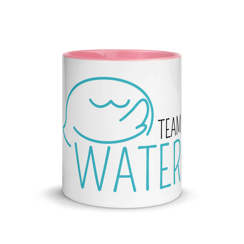 LuiTheDinosaur - Weiße Tasse mit gefärbter Innenseite und Druck